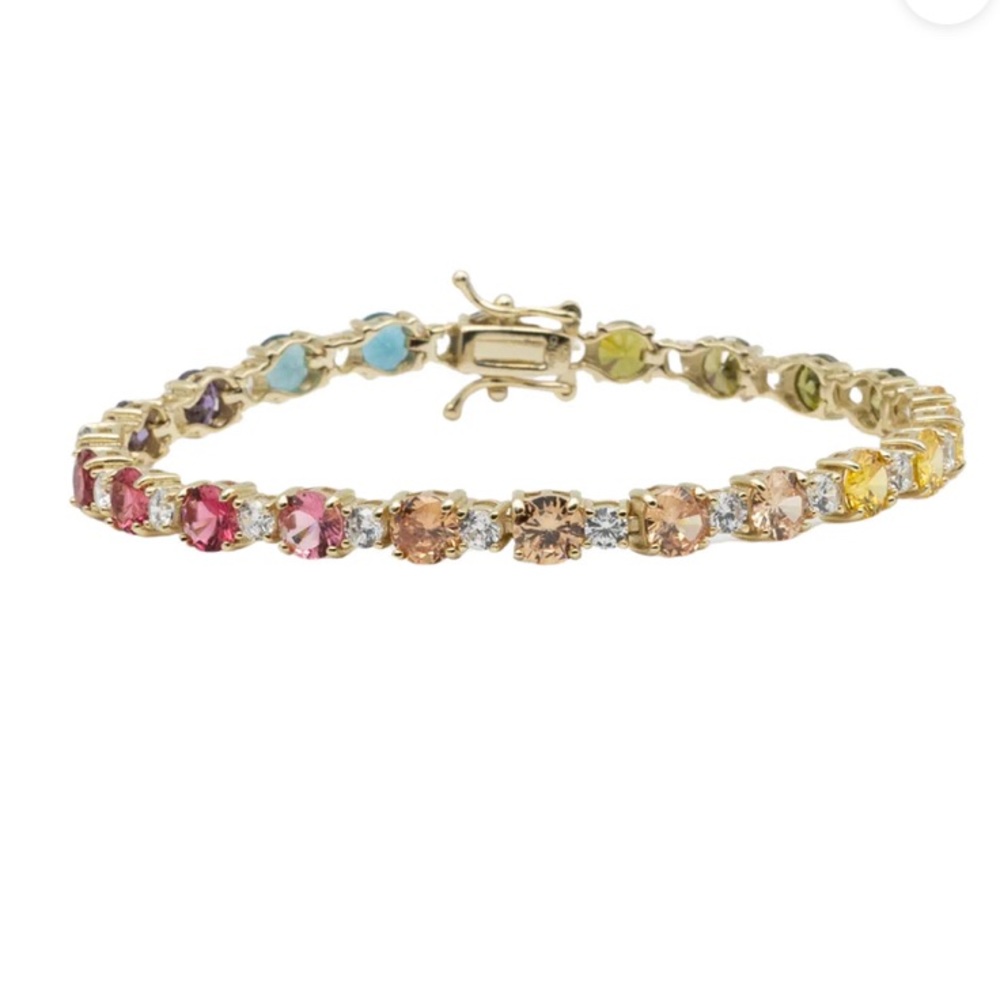 Gorgeous sterling rainbow bracelet